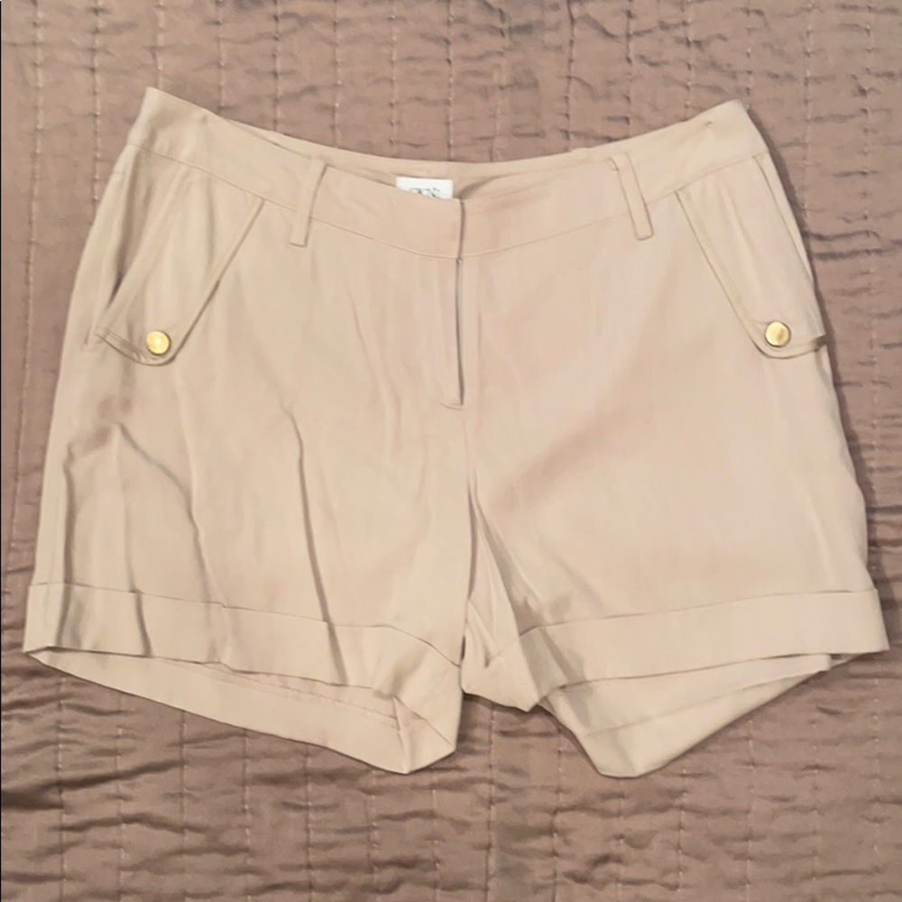 Caché Khaki Dressy Shorts